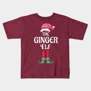 The Ginger Christmas Elf Matching Pajama Family Party Gift Kids T-Shirt